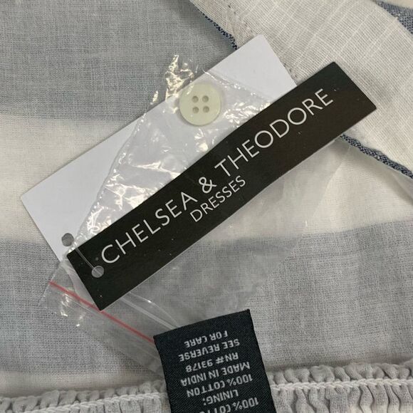 CHELSEA & THEODORE Women's Stripe Dress with Flounce Hem - Picture 7 of 16